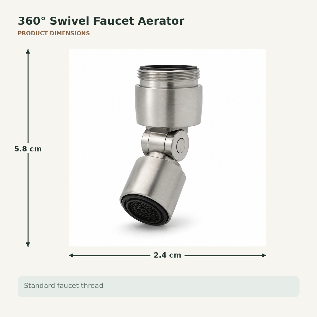 360-Degree Swivel Faucet Aerator