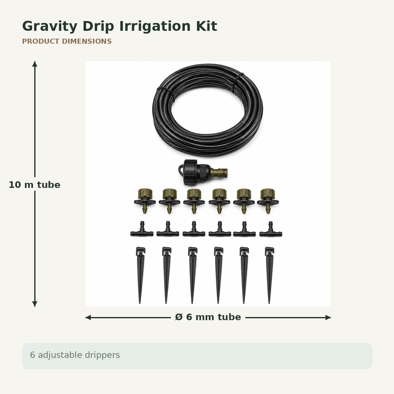 Gravity Drip Irrigation Kit