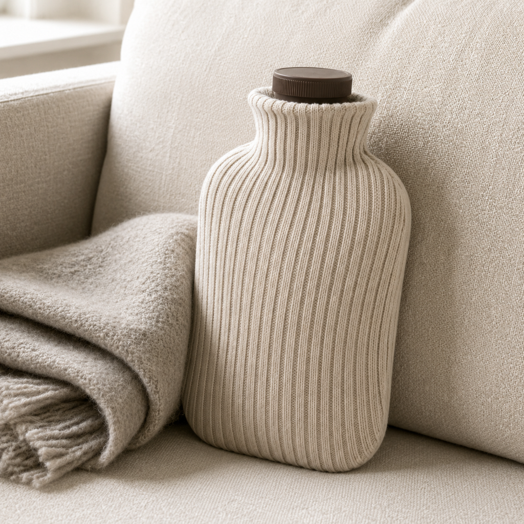 Hot-Water Bottle with Washable Cover